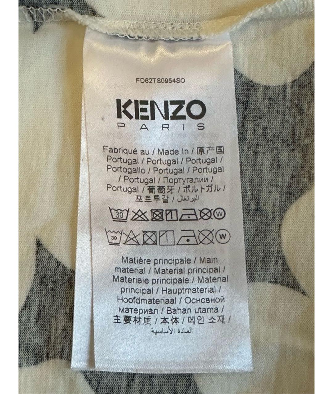 KENZO Черная хлопковая футболка, фото 6