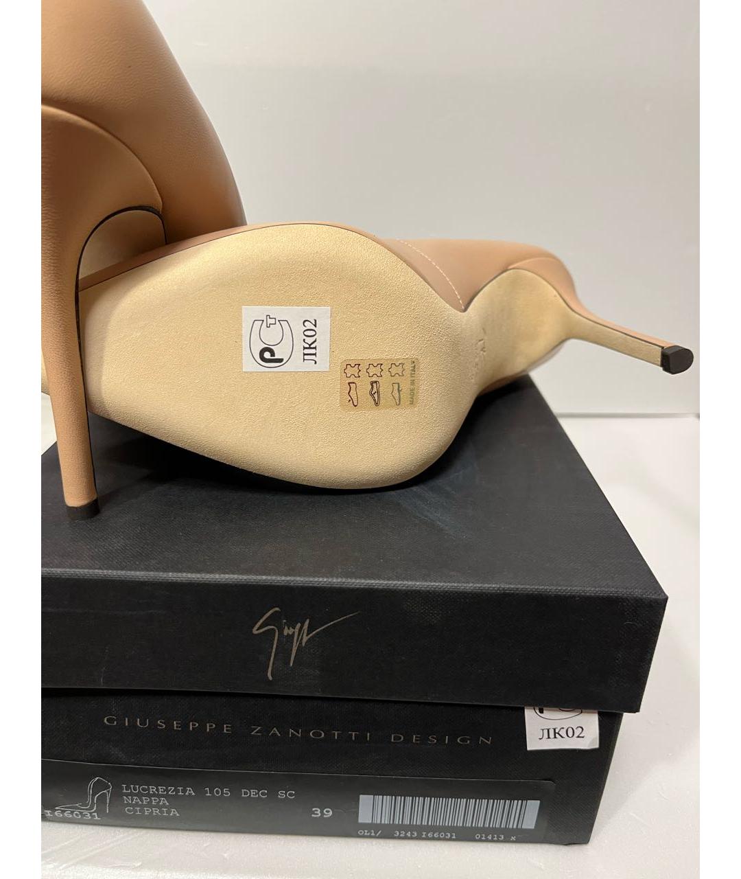 GIUSEPPE ZANOTTI DESIGN Розовые кожаные туфли, фото 5