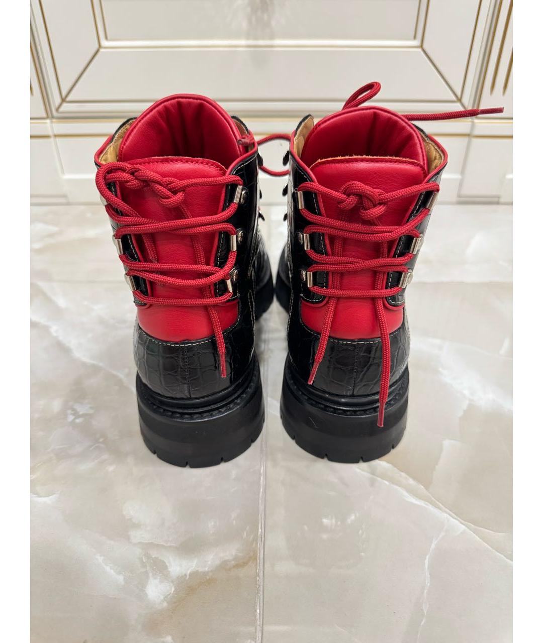 HERMES Черные ботинки из экзотической кожи, фото 4