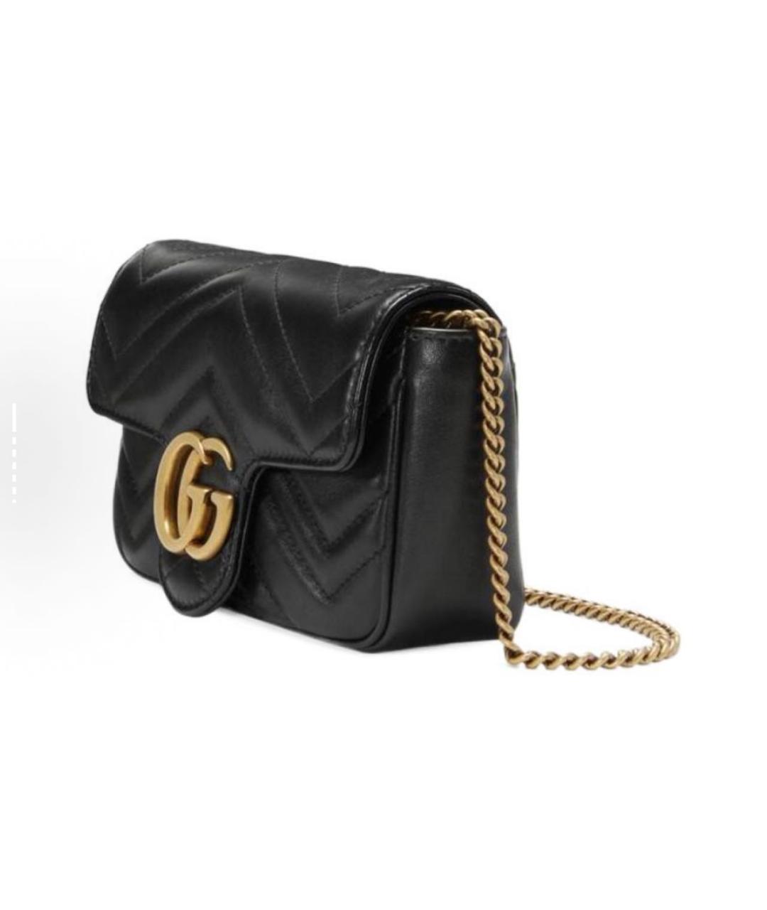 GUCCI Черная кожаная сумка через плечо, фото 4