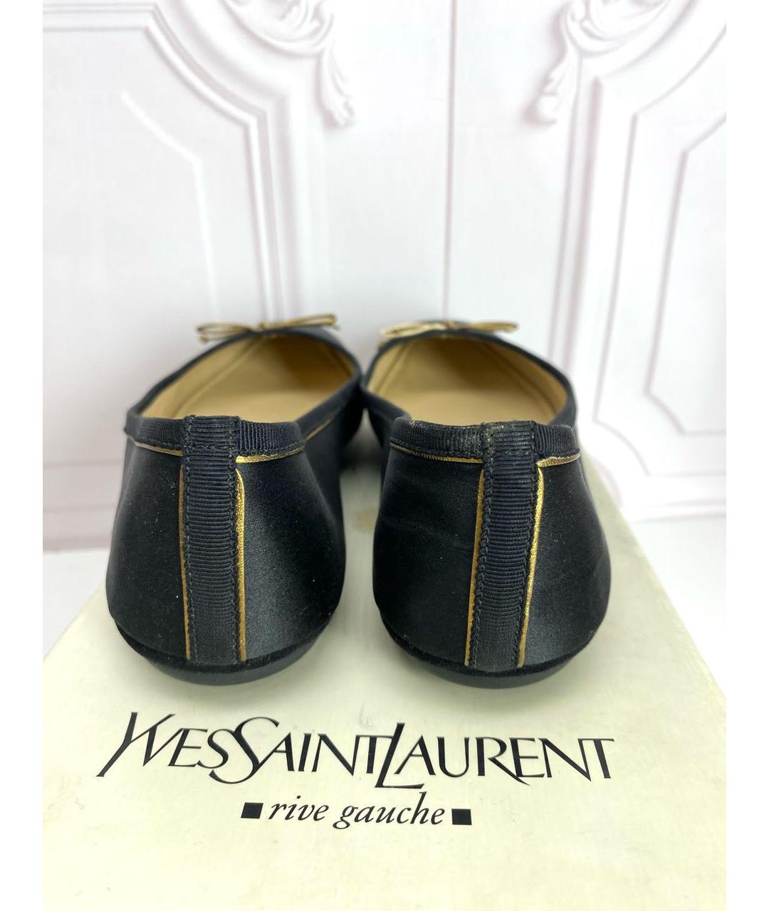 SAINT LAURENT Черные балетки, фото 4