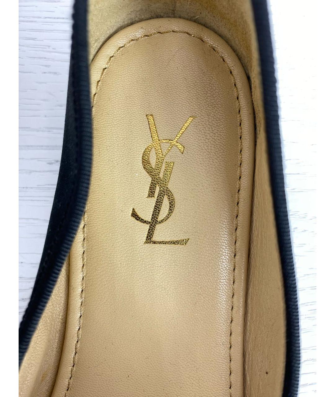 SAINT LAURENT Черные балетки, фото 8