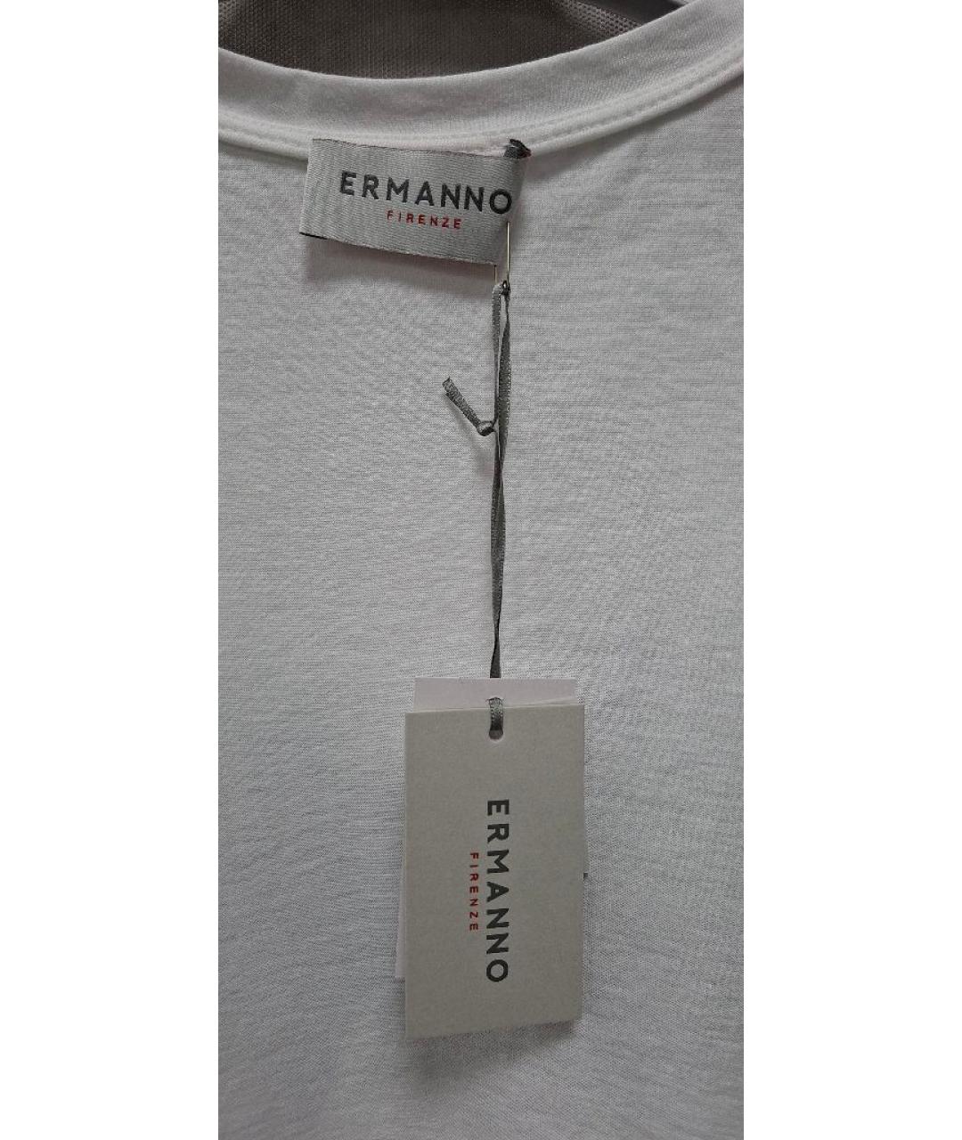 ERMANNO SCERVINO Белая хлопковая футболка, фото 3