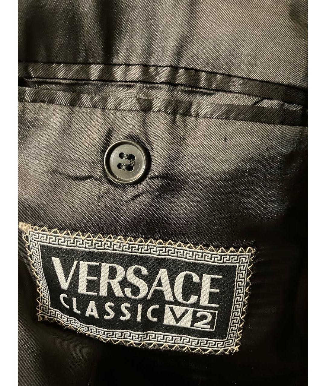 VERSACE Темно-синий шерстяной пиджак, фото 7