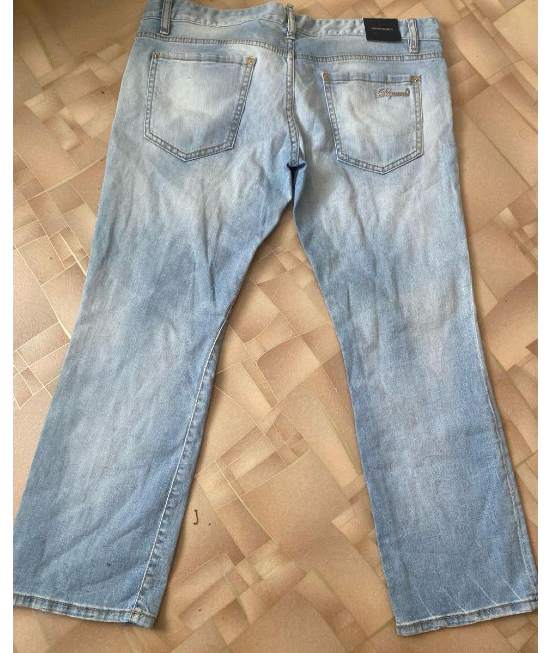 DSQUARED2 Голубые хлопко-эластановые капри, фото 2