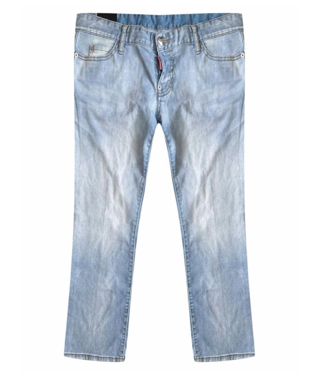DSQUARED2 Голубые хлопко-эластановые капри, фото 8
