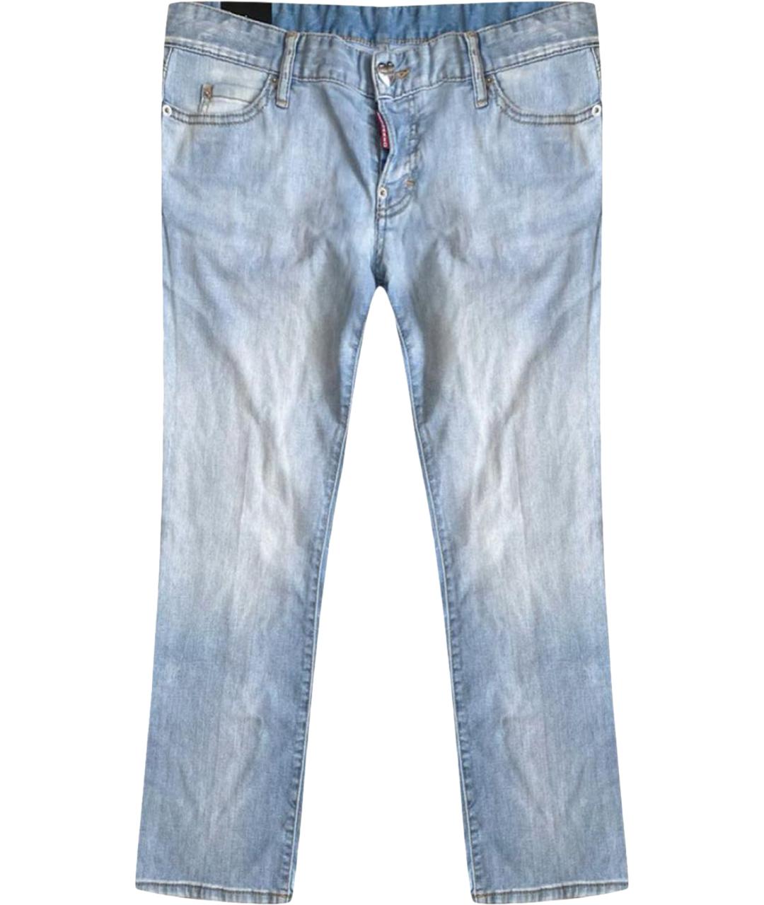 DSQUARED2 Голубые хлопко-эластановые капри, фото 1
