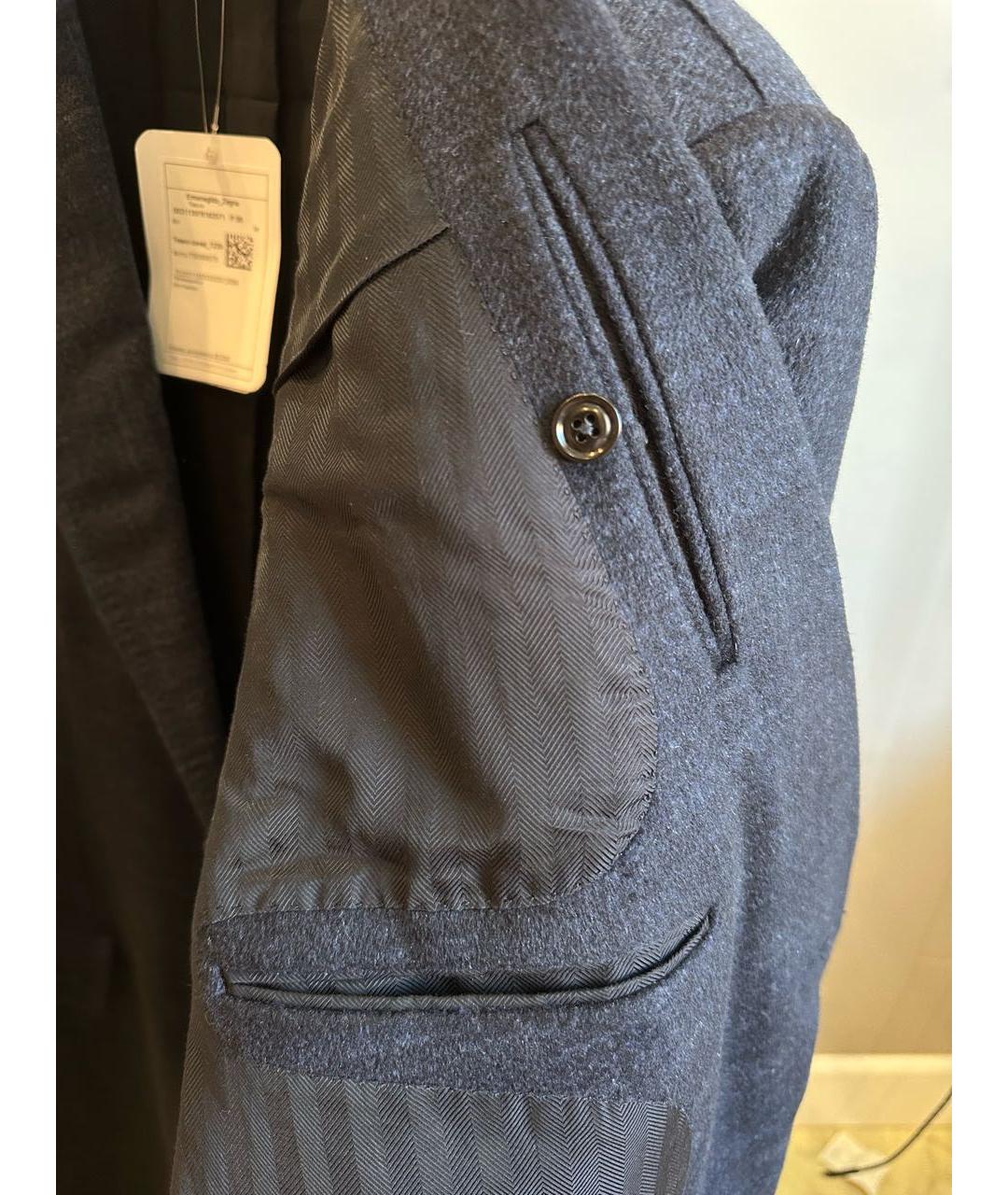 ERMENEGILDO ZEGNA XXX Темно-синее кашемировое пальто, фото 7