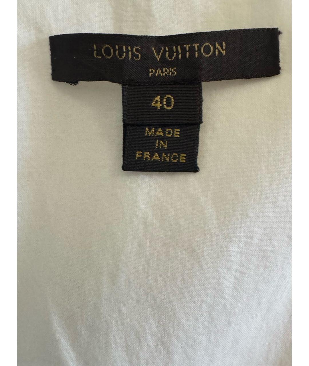 LOUIS VUITTON Белое хлопковое повседневное платье, фото 6