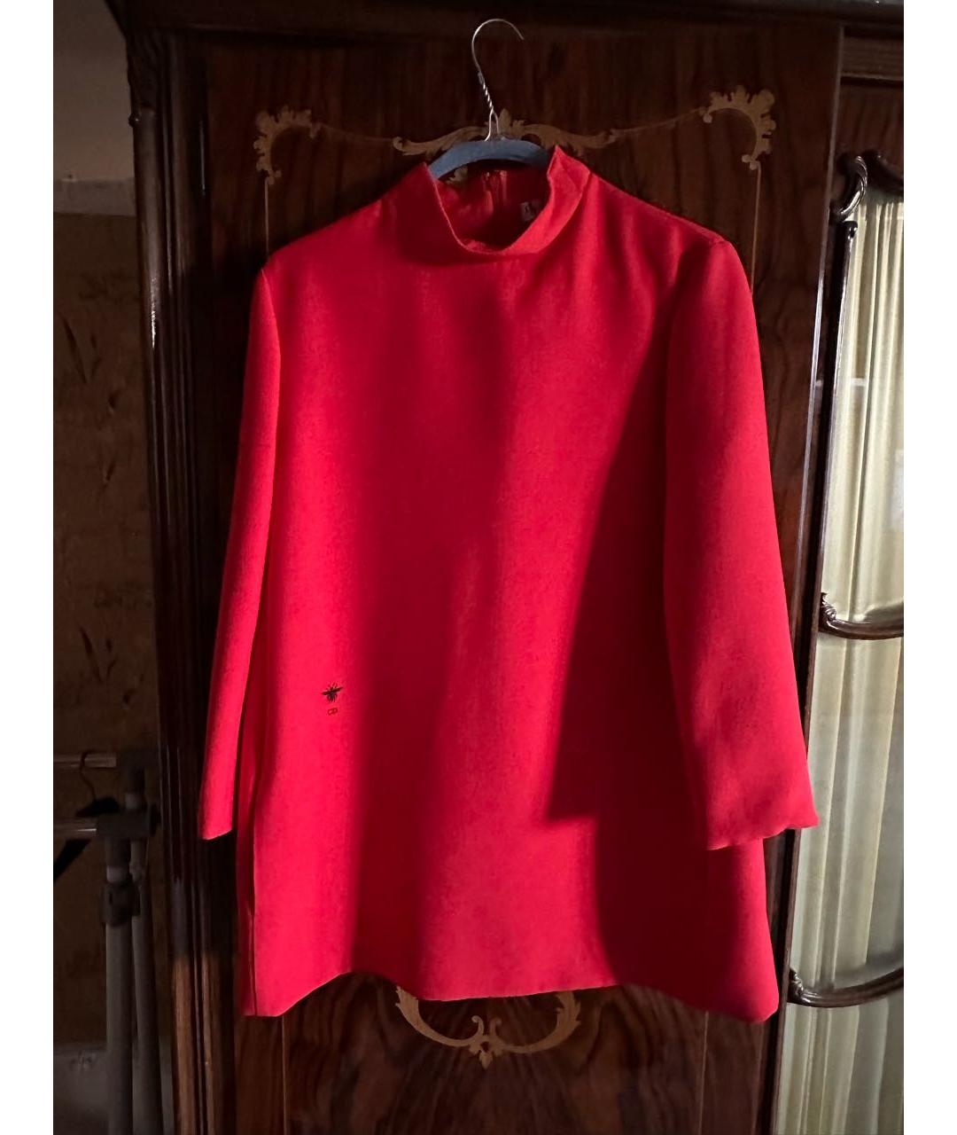 CHRISTIAN DIOR Красное коктейльное платье, фото 3