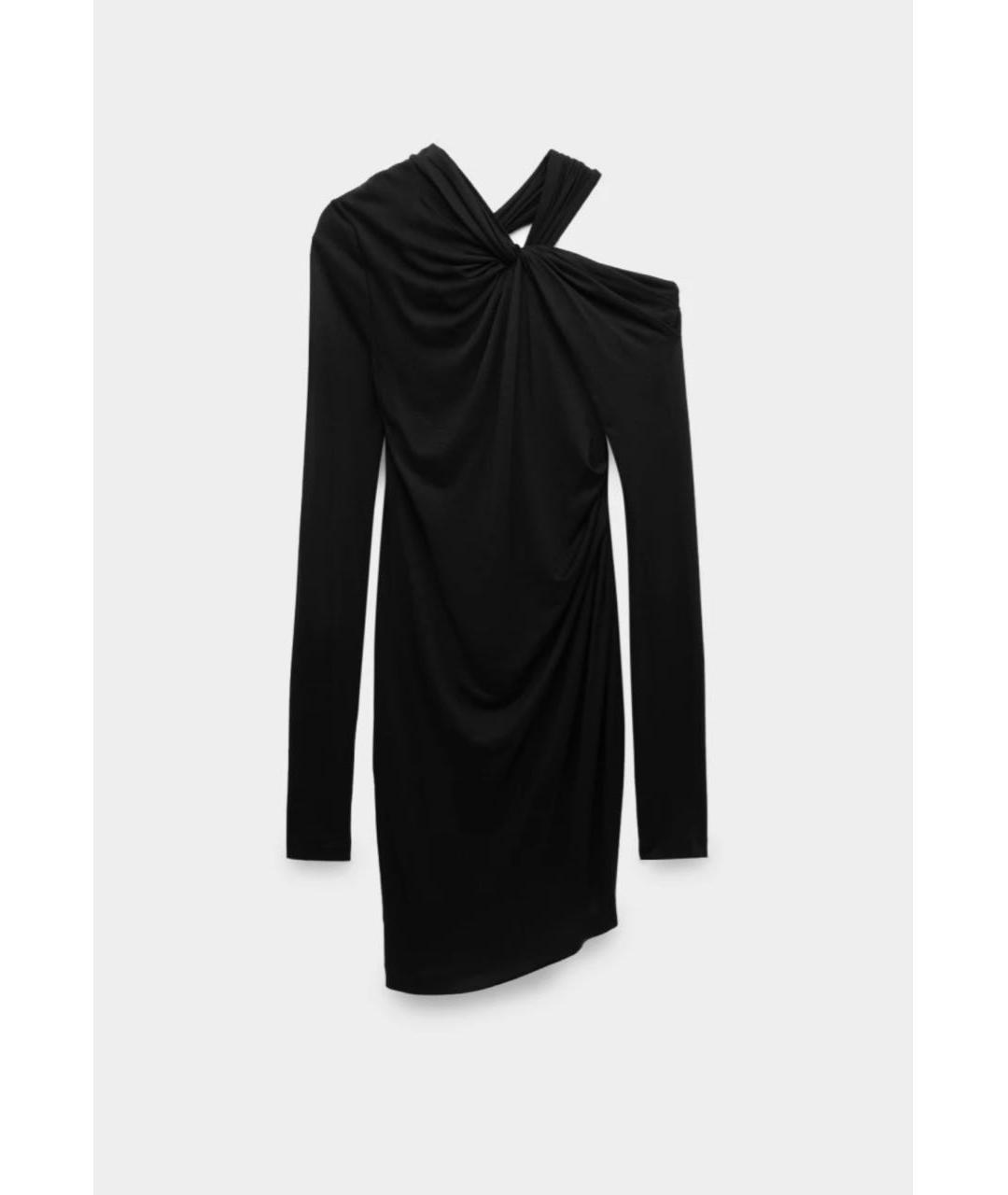 HELMUT LANG Черное вискозное платье, фото 6