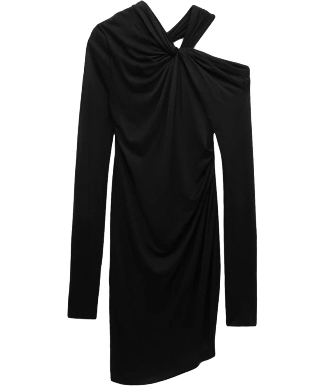 HELMUT LANG Черное вискозное платье, фото 1
