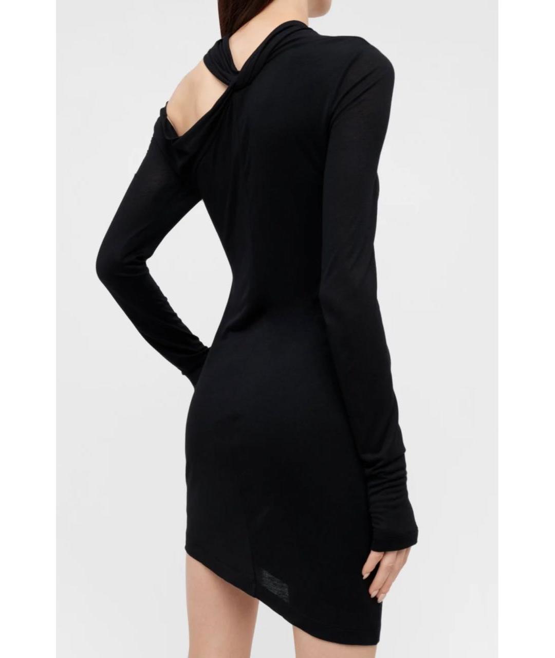 HELMUT LANG Черное вискозное платье, фото 4