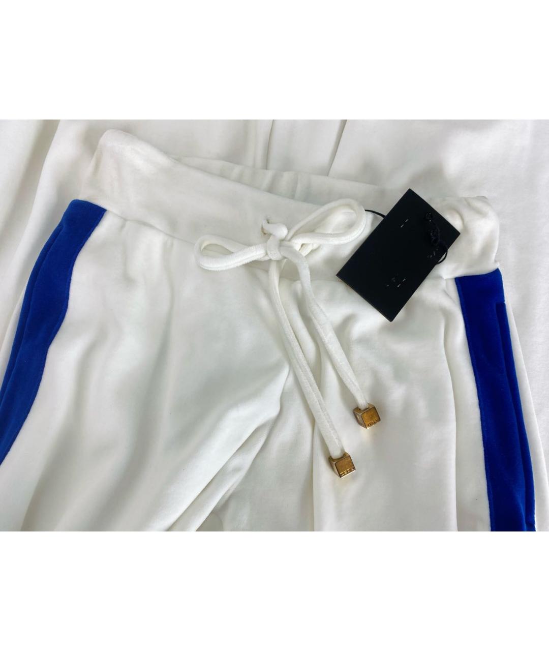 DSQUARED2 Белые хлопко-эластановые спортивные брюки и шорты, фото 3
