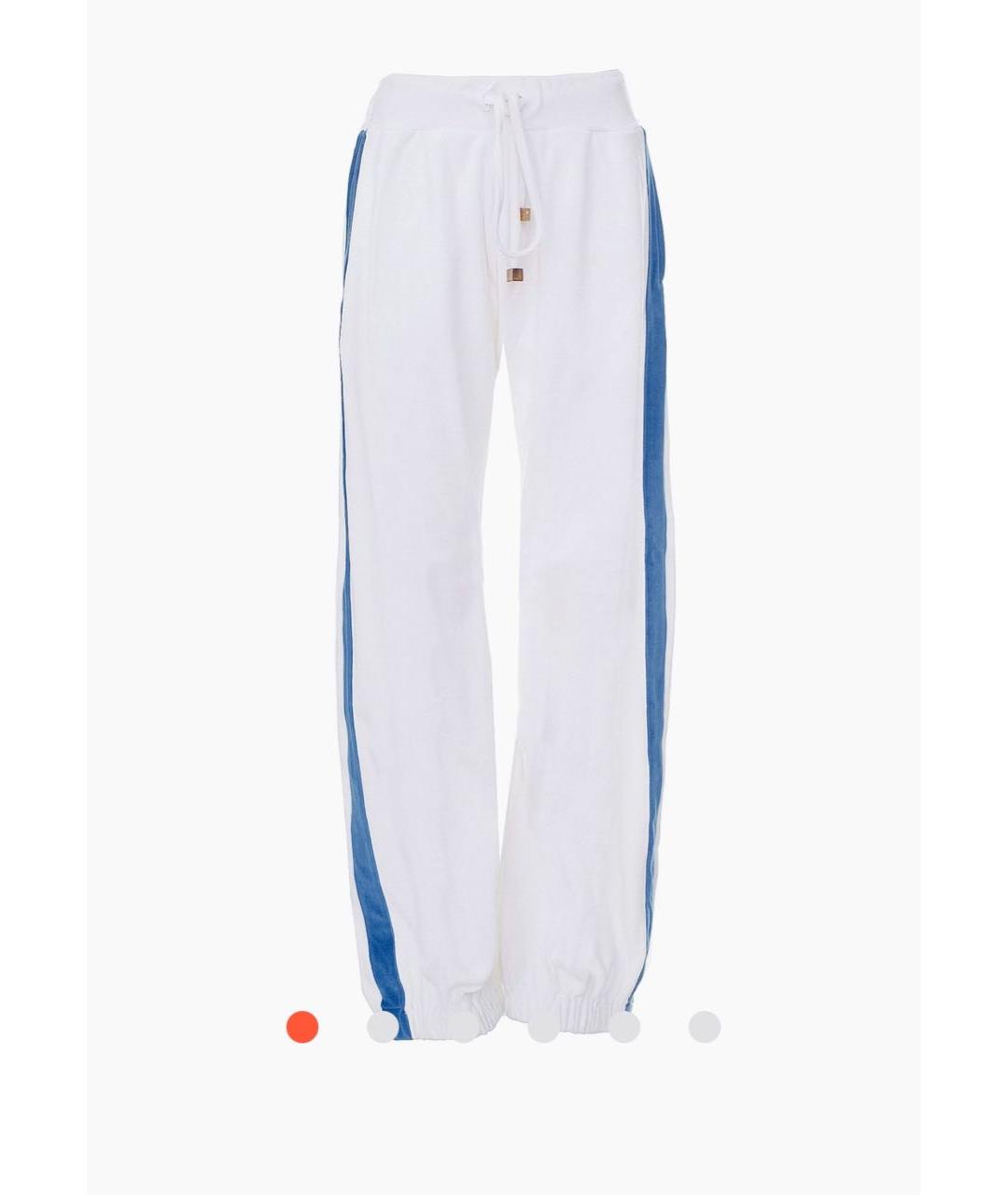 DSQUARED2 Белые хлопко-эластановые спортивные брюки и шорты, фото 9