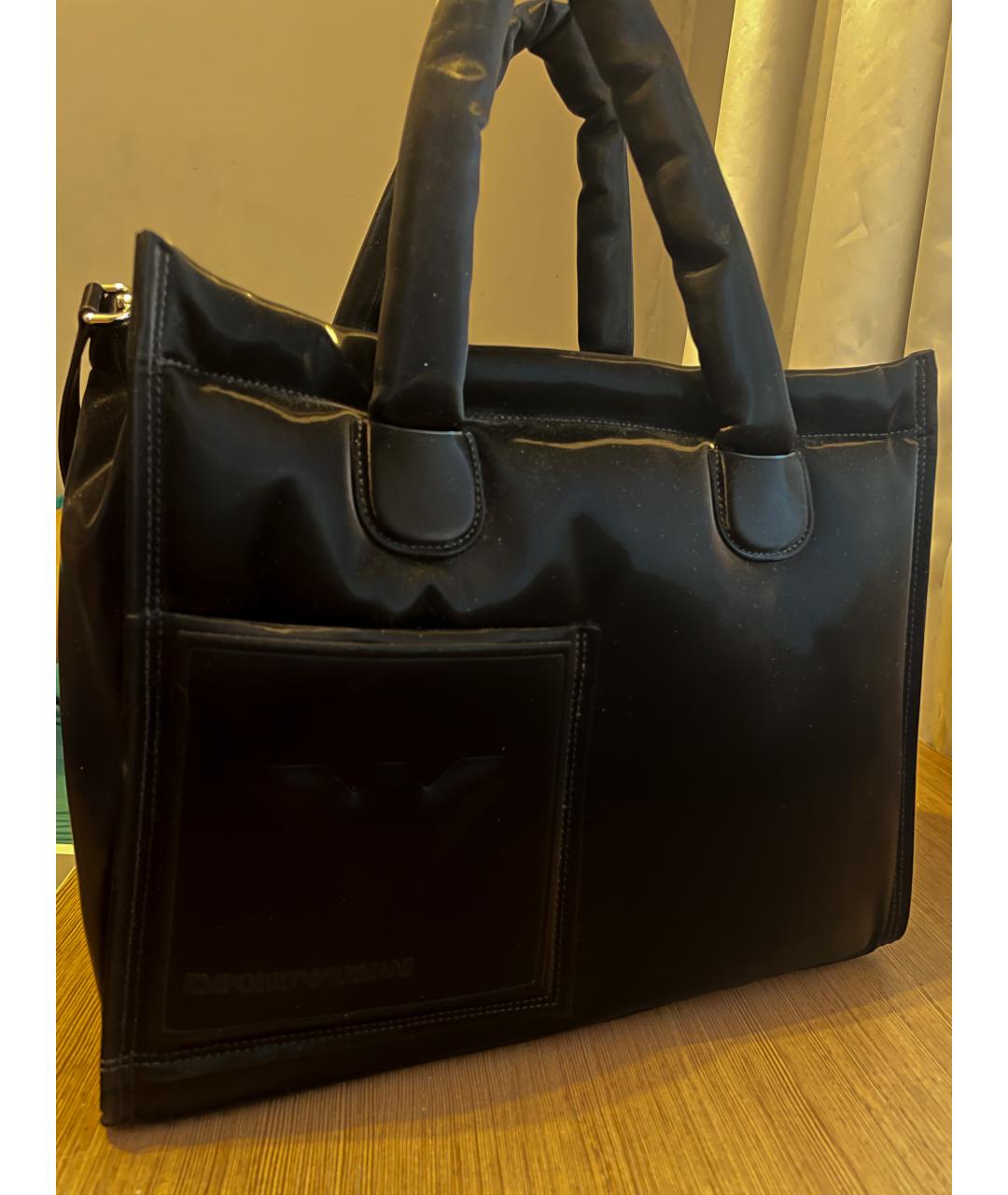 ARMANI EXCHANGE Черная сумка с короткими ручками, фото 5