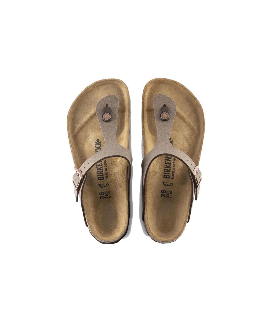 BIRKENSTOCK Бежевые шлепанцы, фото 4