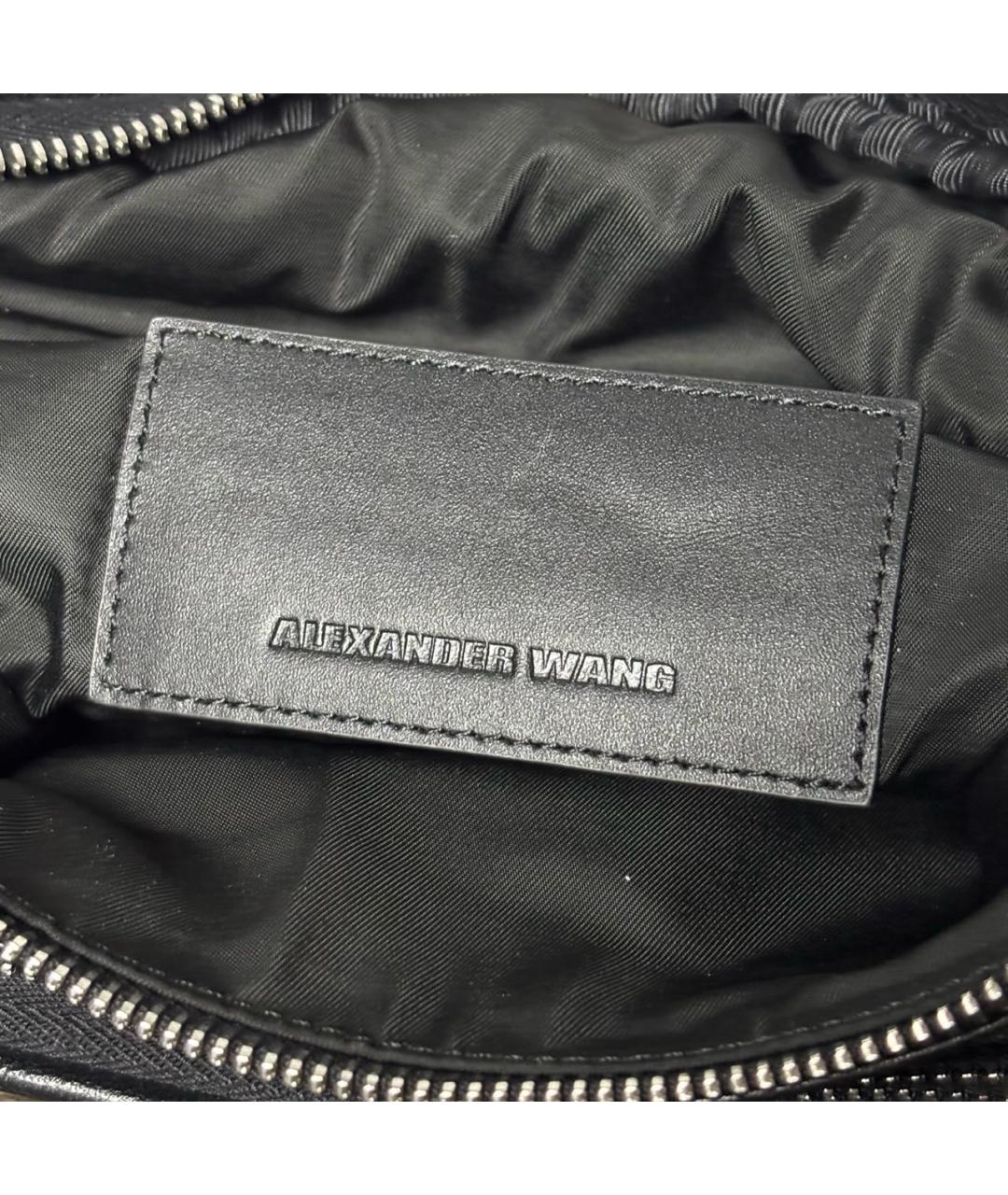 ALEXANDER WANG Черная кожаная поясная сумка, фото 7