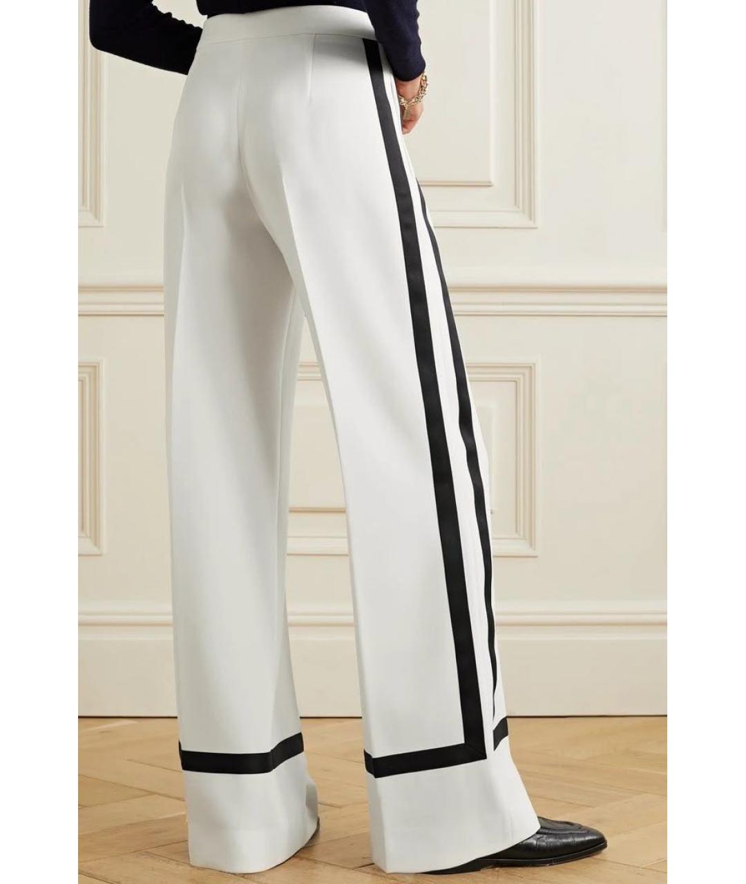 MAX MARA Белые ацетатные прямые брюки, фото 2