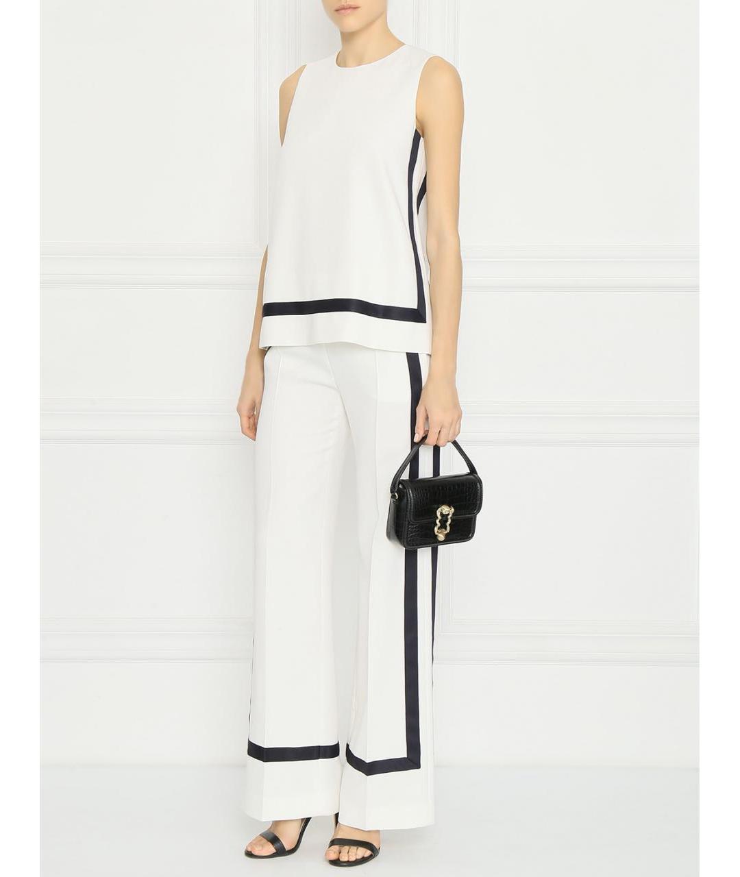 MAX MARA Белые ацетатные прямые брюки, фото 5