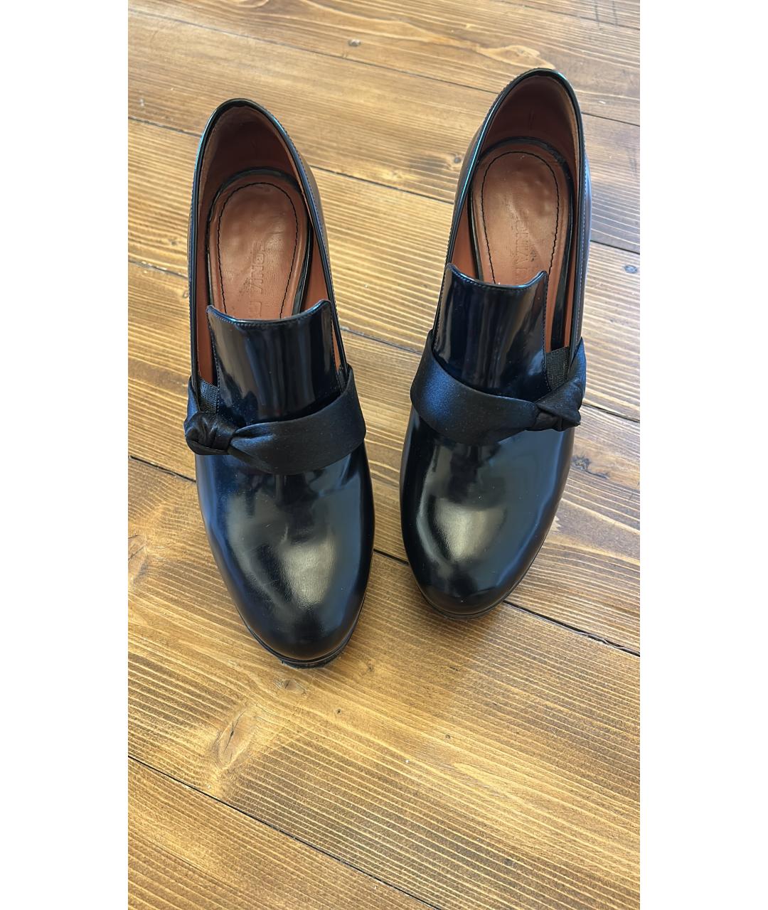 SONIA RYKIEL Черные кожаные туфли, фото 2