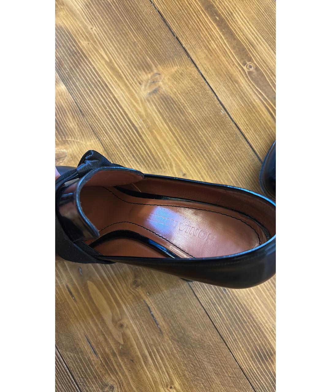 SONIA RYKIEL Черные кожаные туфли, фото 3