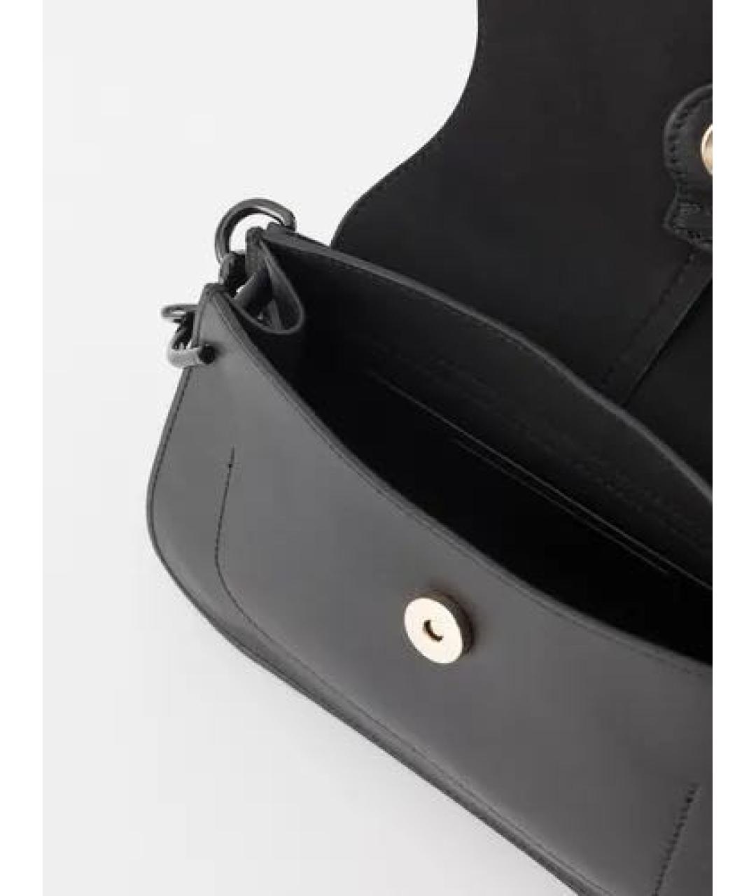 FURLA Черная кожаная сумка через плечо, фото 5