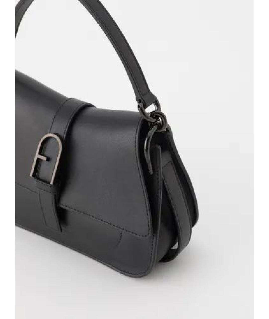 FURLA Черная кожаная сумка через плечо, фото 3