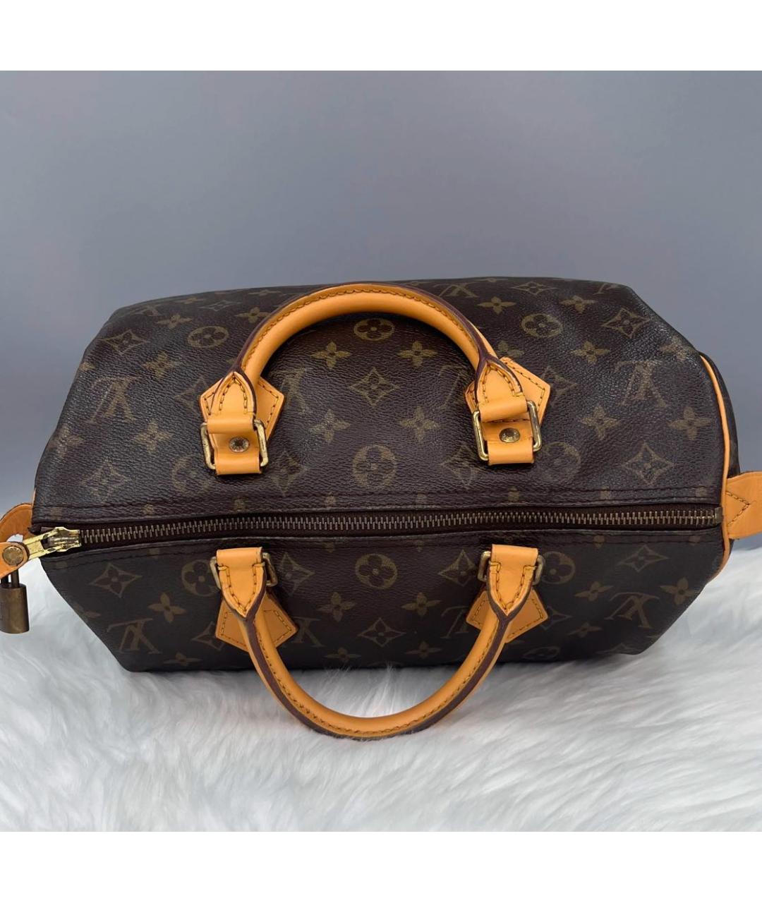 LOUIS VUITTON Коричневая сумка с короткими ручками, фото 7