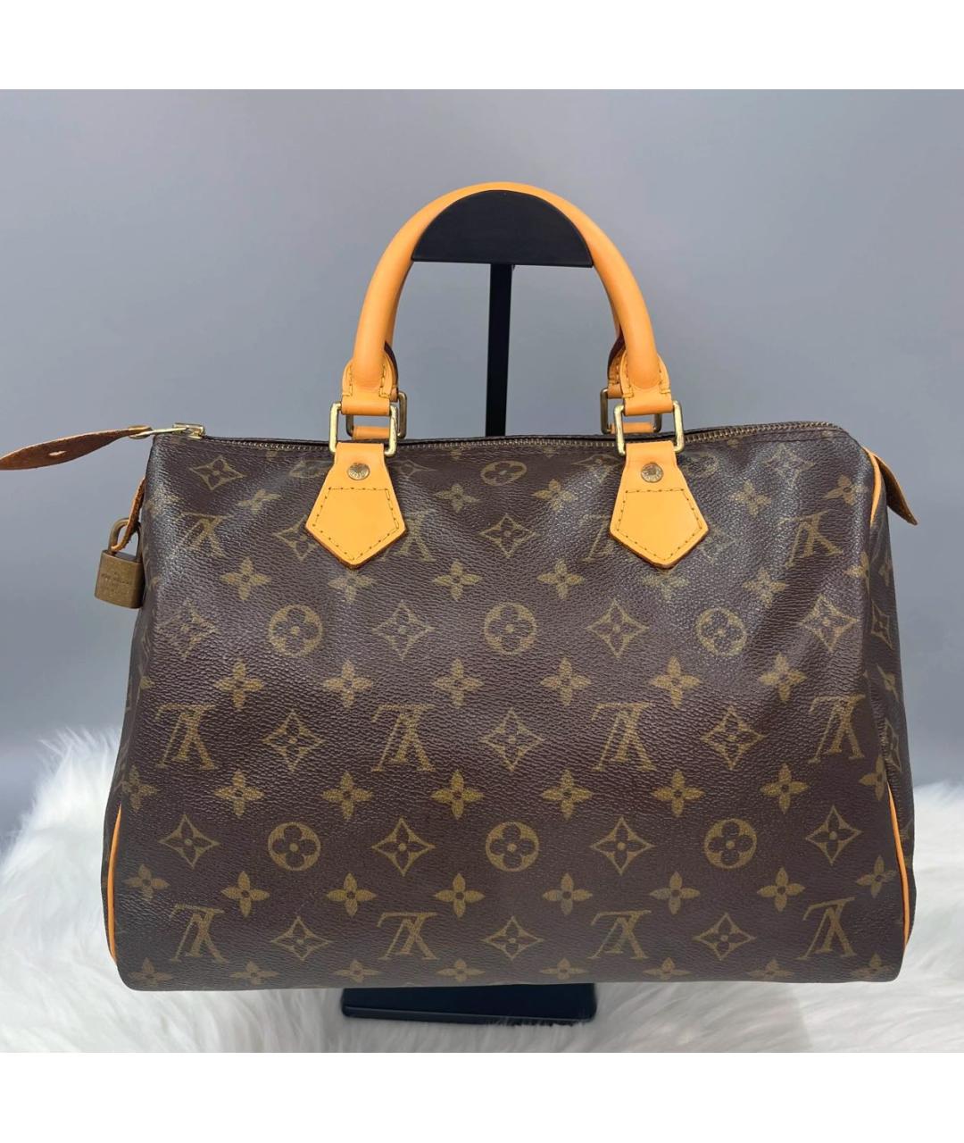 LOUIS VUITTON Коричневая сумка с короткими ручками, фото 2