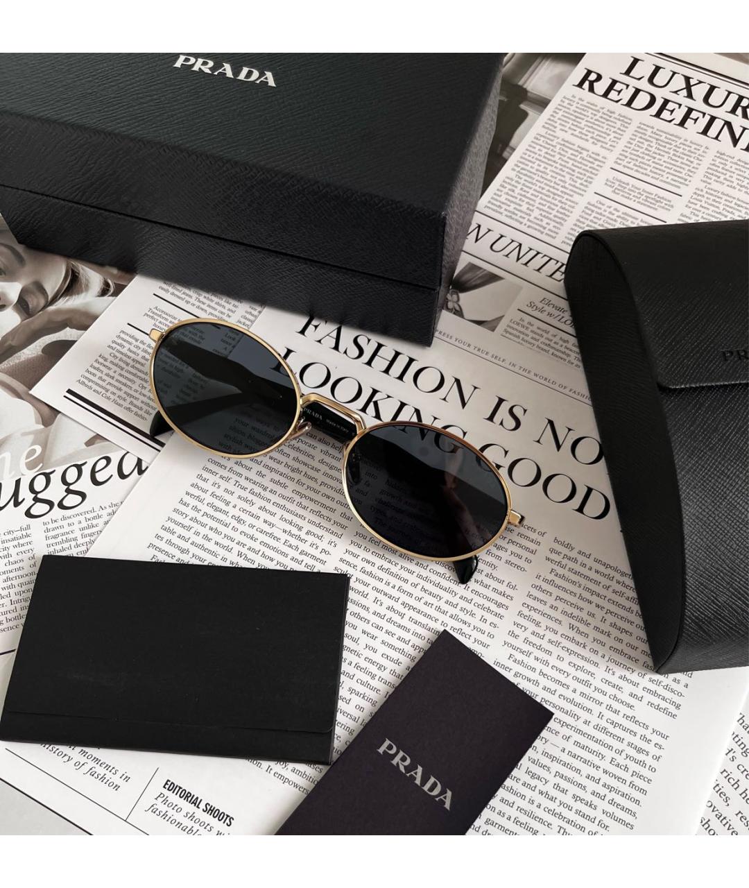 PRADA Металлические солнцезащитные очки, фото 7