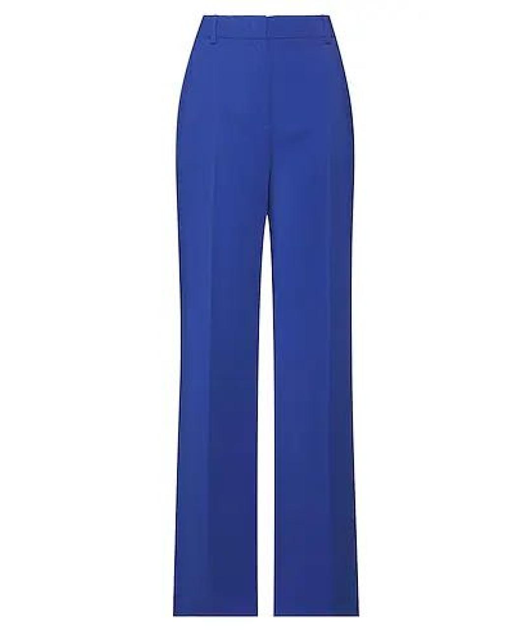ALBERTA FERRETTI Синие ацетатные прямые брюки, фото 8