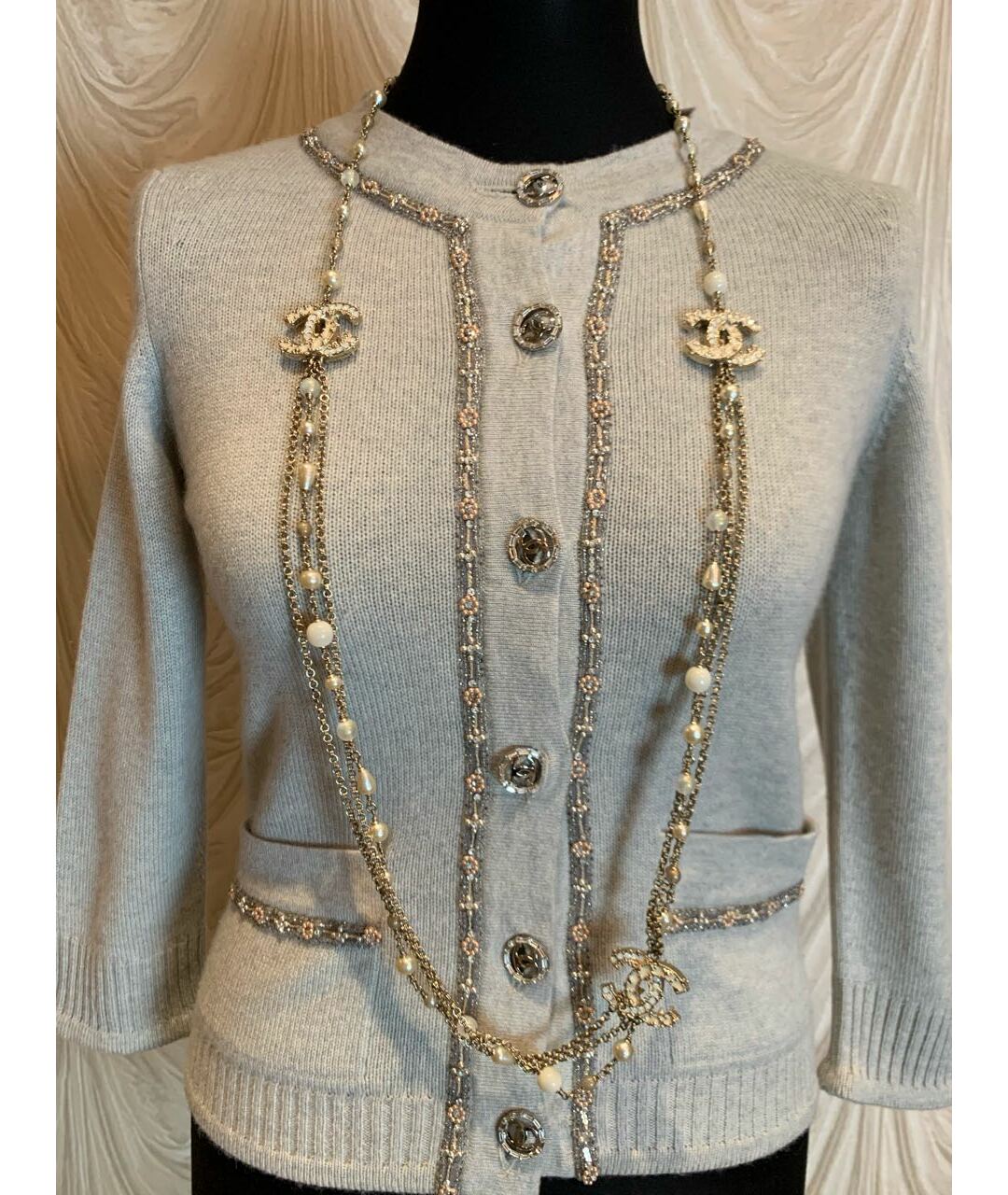 CHANEL Серый кардиган, фото 8