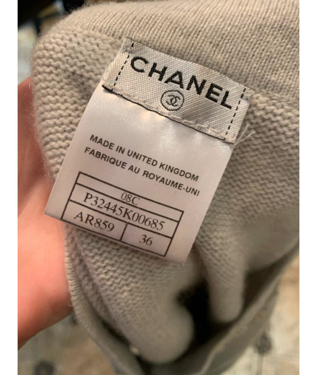 CHANEL Серый кардиган, фото 7