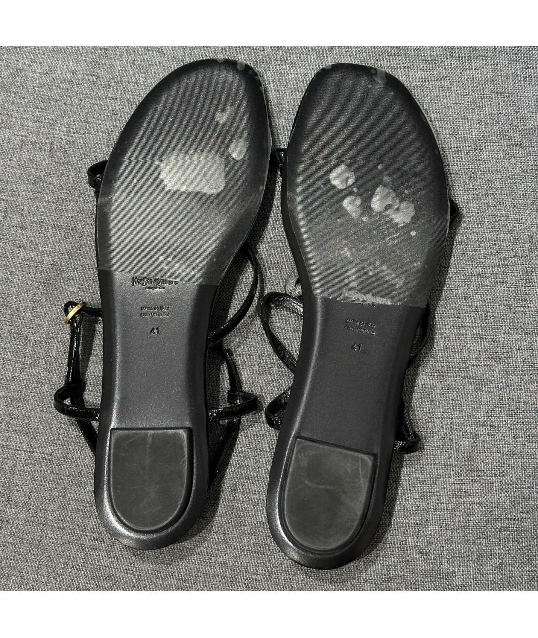 SAINT LAURENT Кожаные сандалии, фото 4