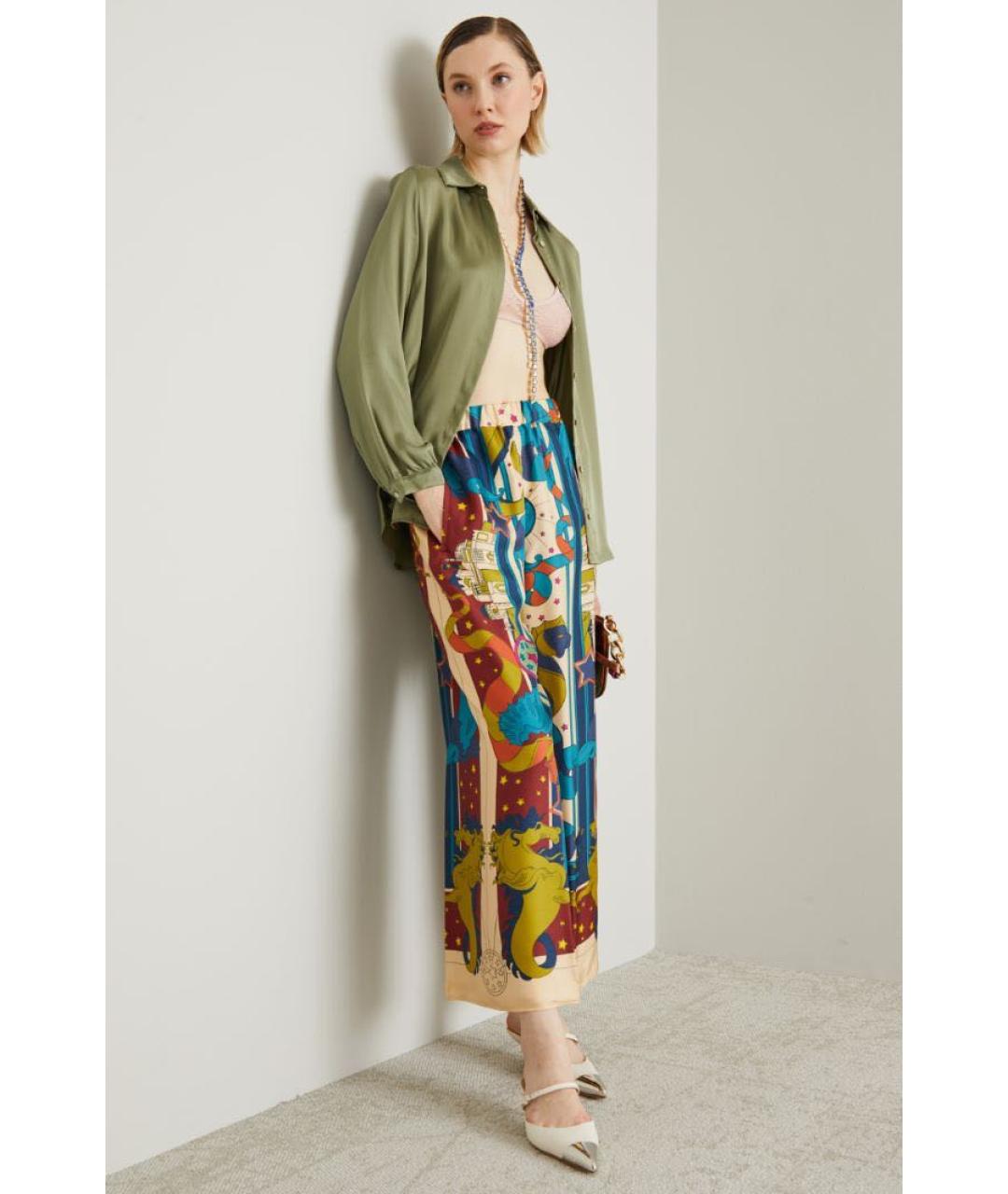 WEEKEND MAX MARA Шелковые прямые брюки, фото 7