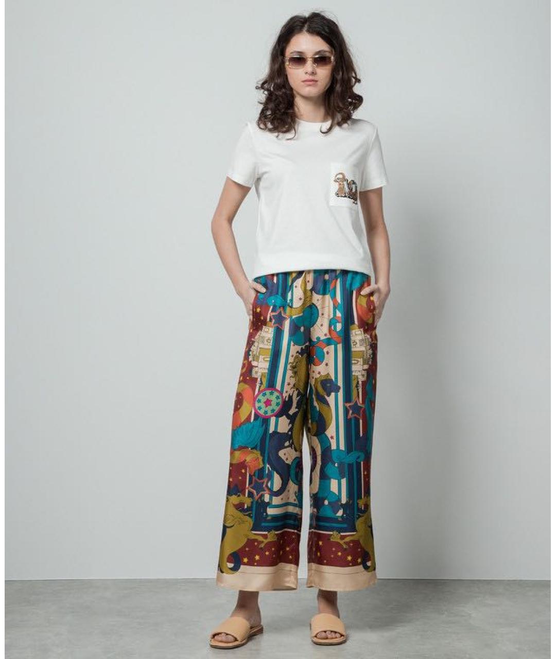 WEEKEND MAX MARA Шелковые прямые брюки, фото 8