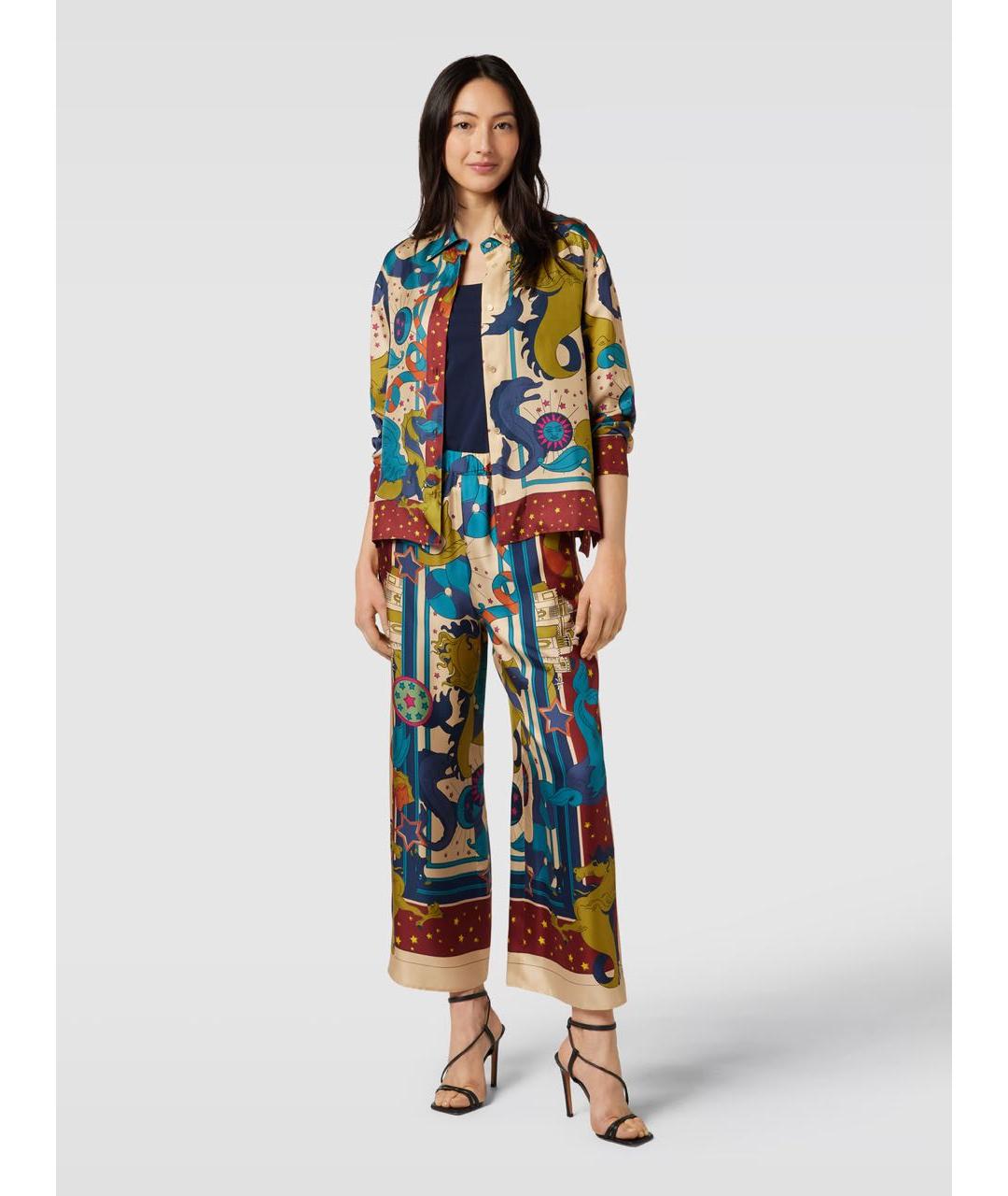 WEEKEND MAX MARA Шелковые прямые брюки, фото 5