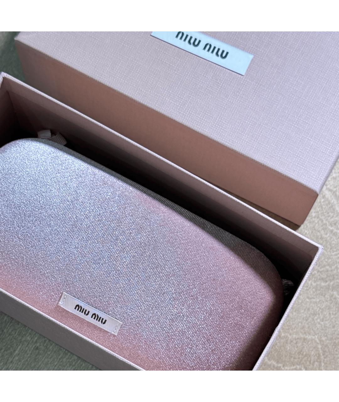 MIU MIU Белые пластиковые солнцезащитные очки, фото 4