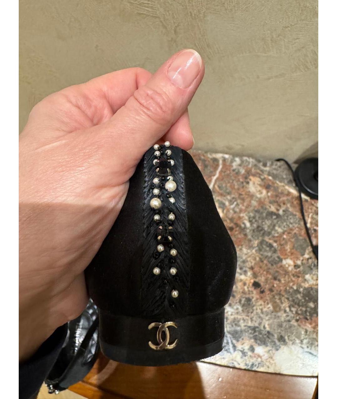 CHANEL Черные сандалии, фото 6