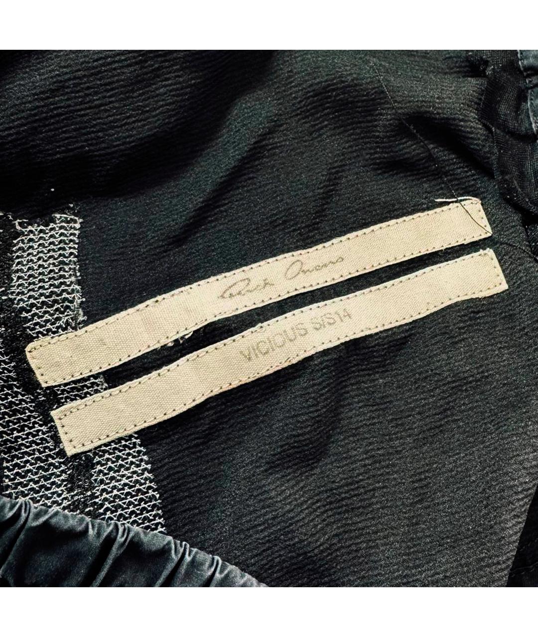 RICK OWENS Черные вискозные шорты, фото 3