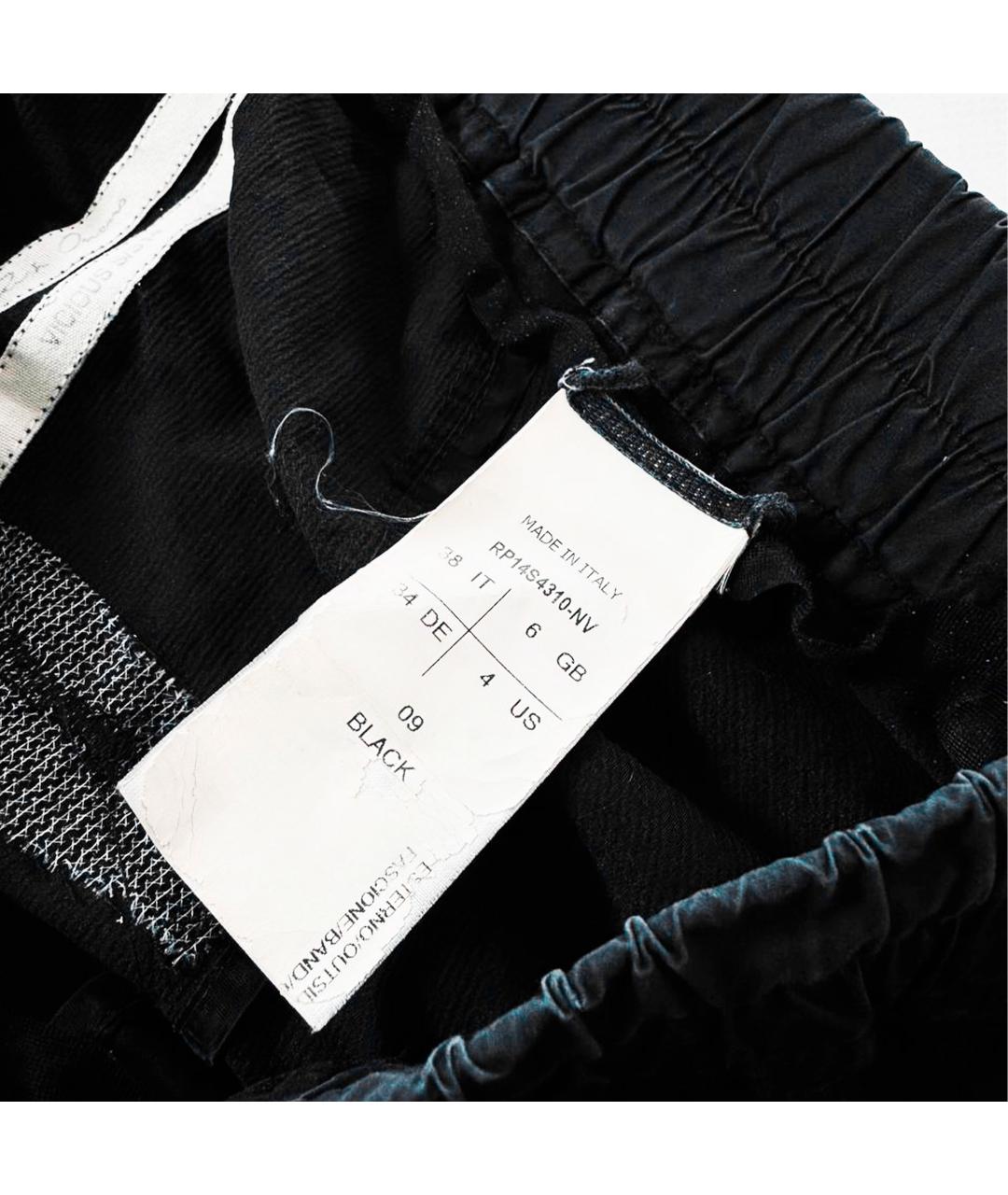 RICK OWENS Черные вискозные шорты, фото 4