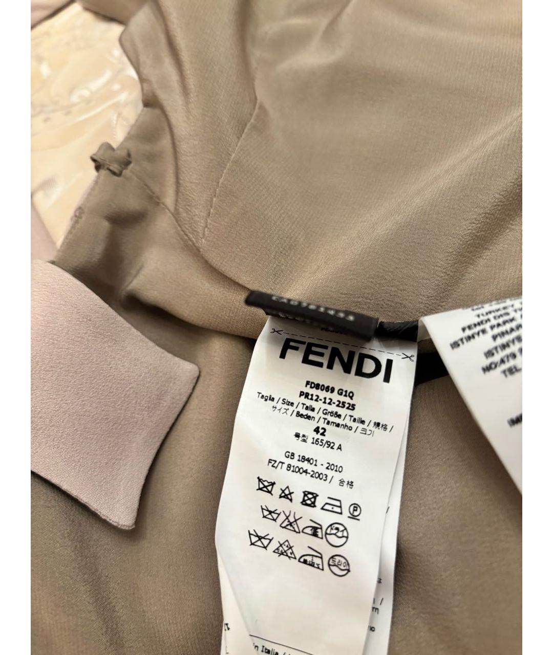 FENDI Бежевое коктейльное платье, фото 7