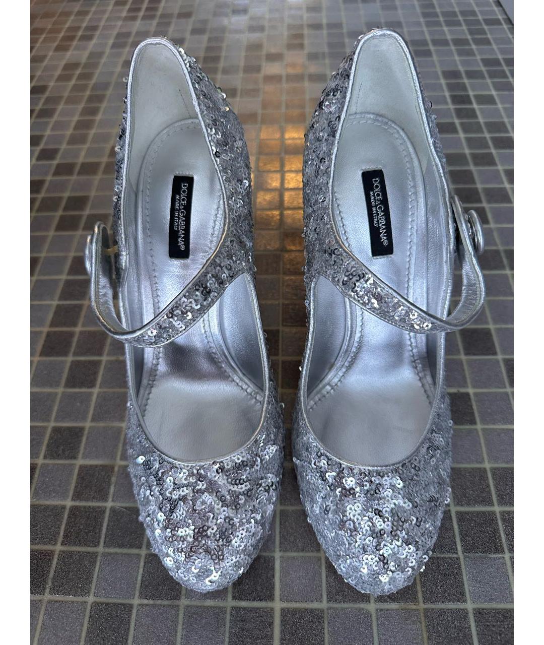 DOLCE&GABBANA Серебряные туфли, фото 8