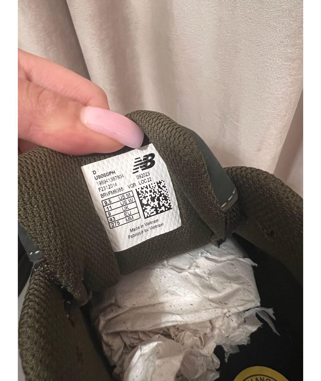 NEW BALANCE Хаки замшевые низкие кроссовки / кеды, фото 5