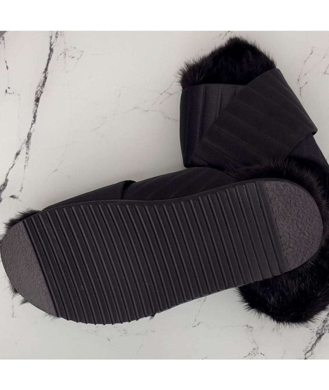 MAX MARA Черные сабо, фото 5