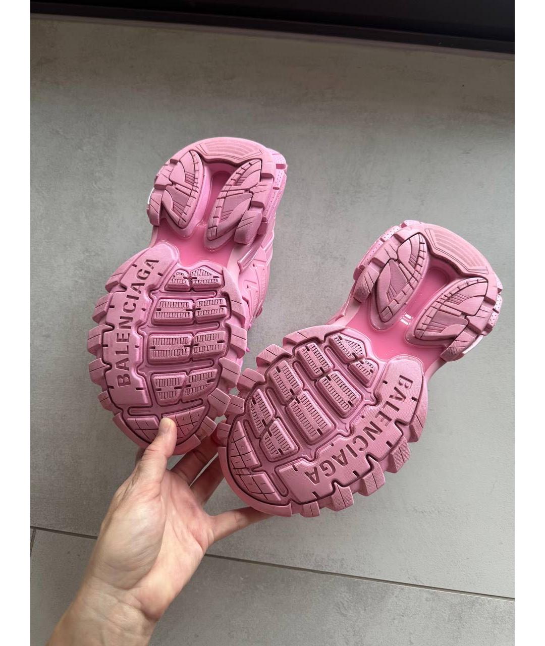 BALENCIAGA Розовые текстильные кроссовки, фото 3