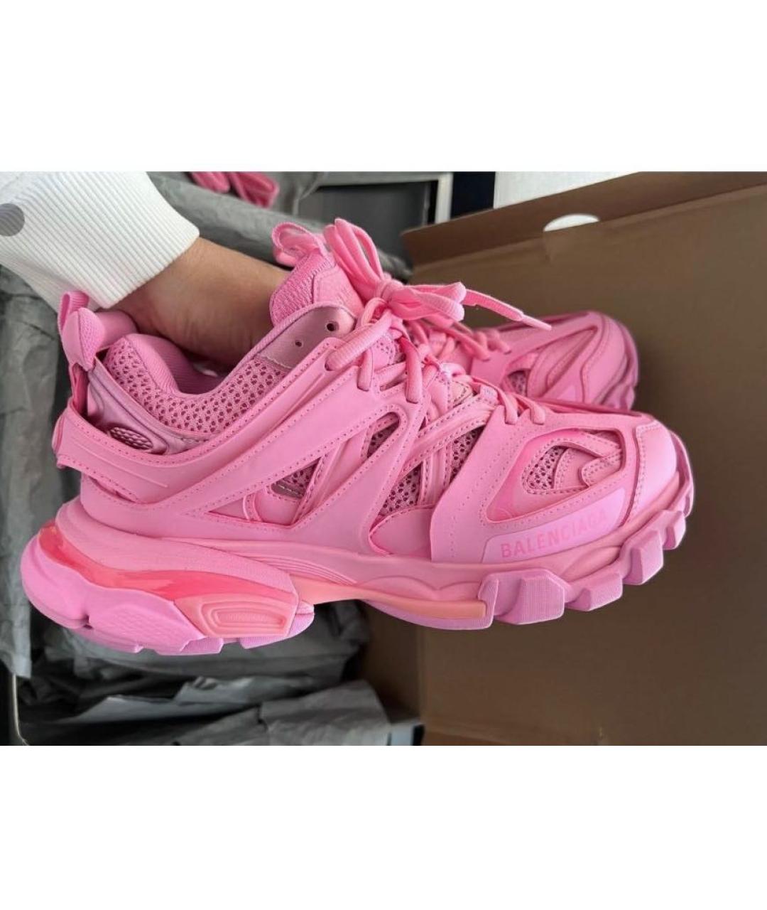 BALENCIAGA Розовые текстильные кроссовки, фото 7