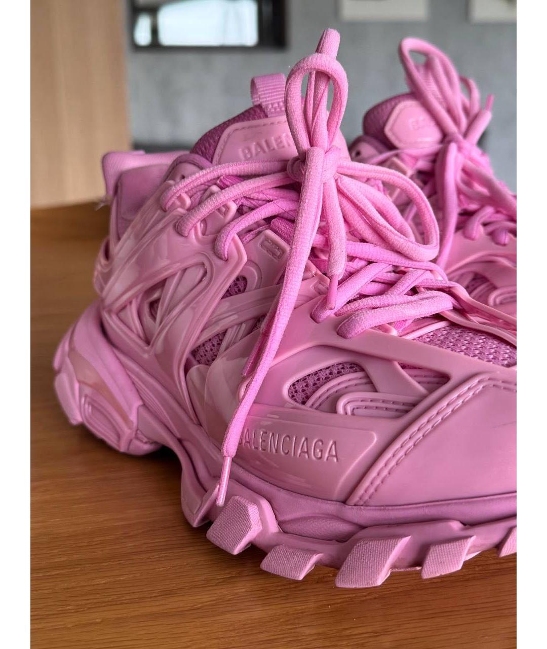 BALENCIAGA Розовые текстильные кроссовки, фото 6