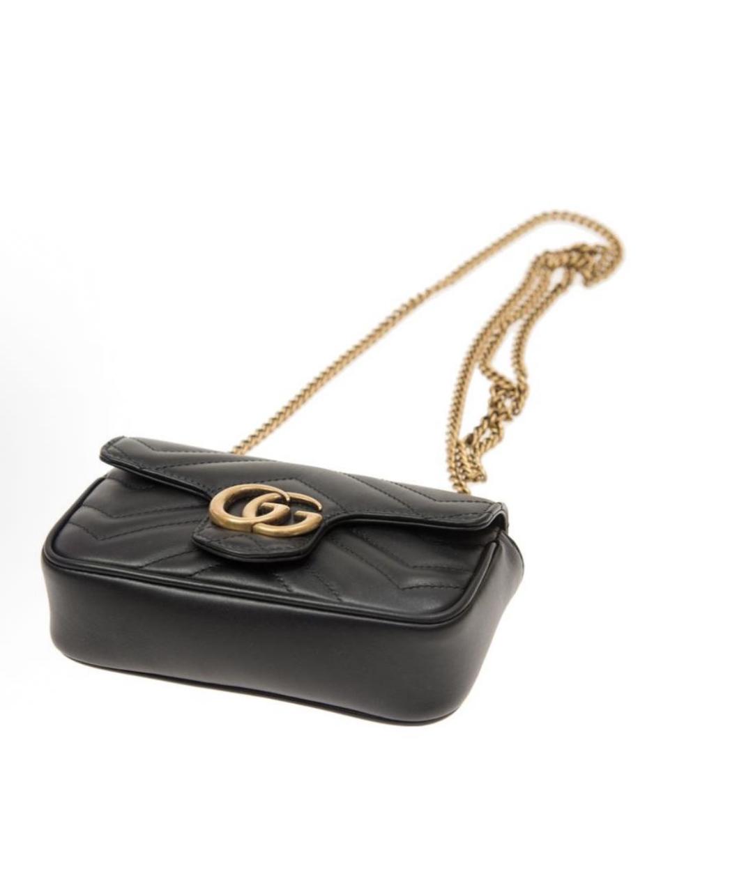 GUCCI Черная кожаная сумка через плечо, фото 4